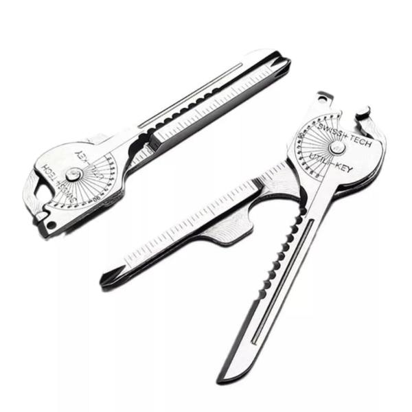 8-in-1 Keychain Multi Tool | Compact Portable Multitool Gadget for Hiking, Traveling, Camping, Picnic, Outdoor Sports, Pocket Utility Tool, Survival Gear – collectible keychain accessory for car, bike and bag keys